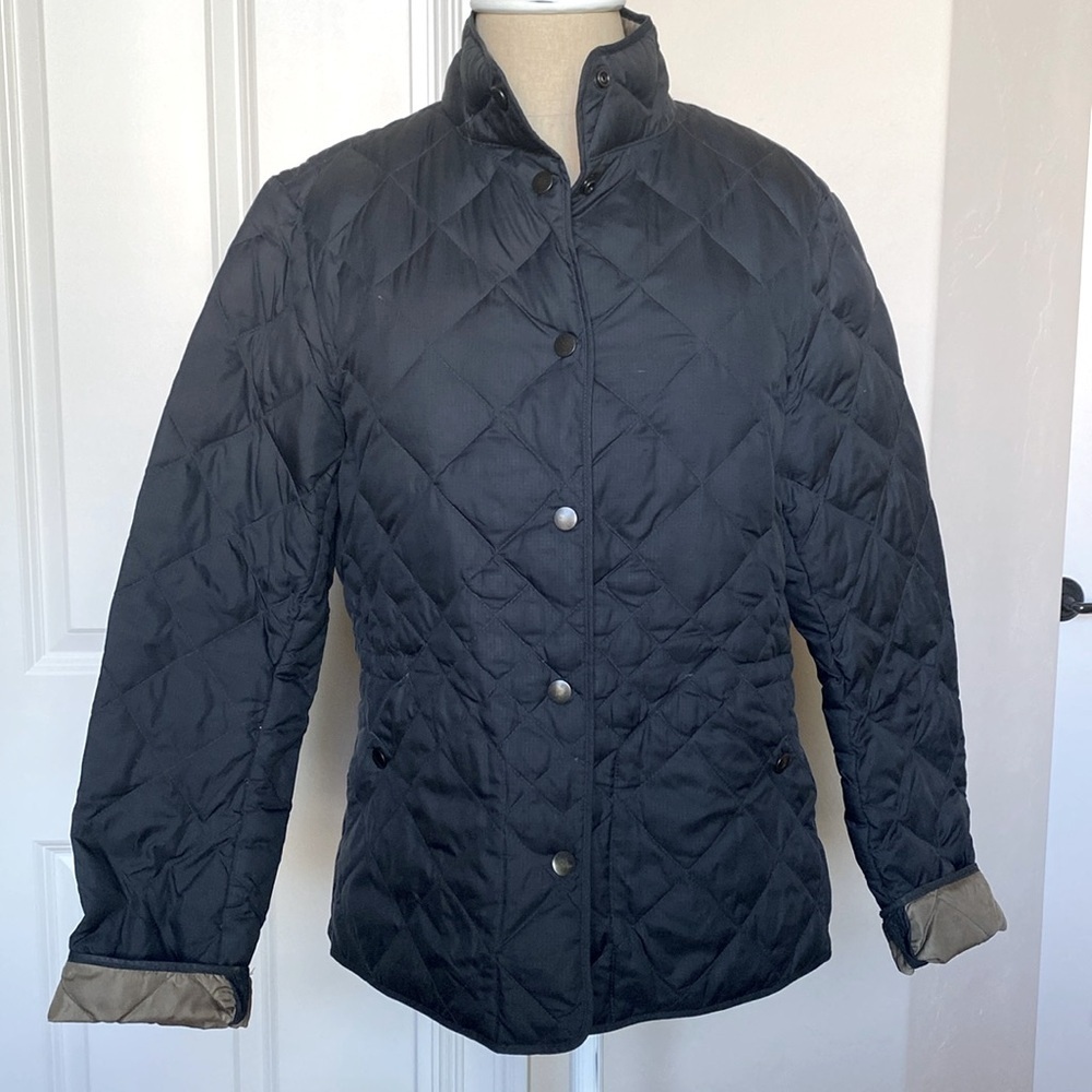 Eddie Bauer Dark Quilted Puffer Coat